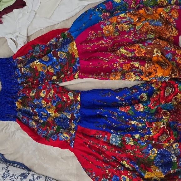 Floral Patchwork Wide-Leg Pants By Kathmandu Imports NWT BOHO - Picture 2 of 3